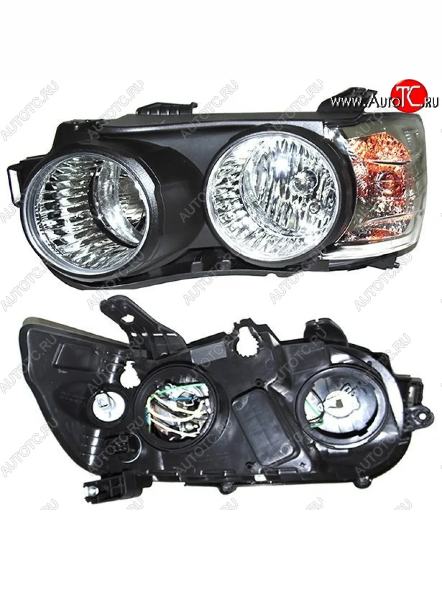 Левая фара SAT (чёрная окантовка) Chevrolet Aveo T300 хэтчбек (2011-2015)  в Керчи Республика Крым