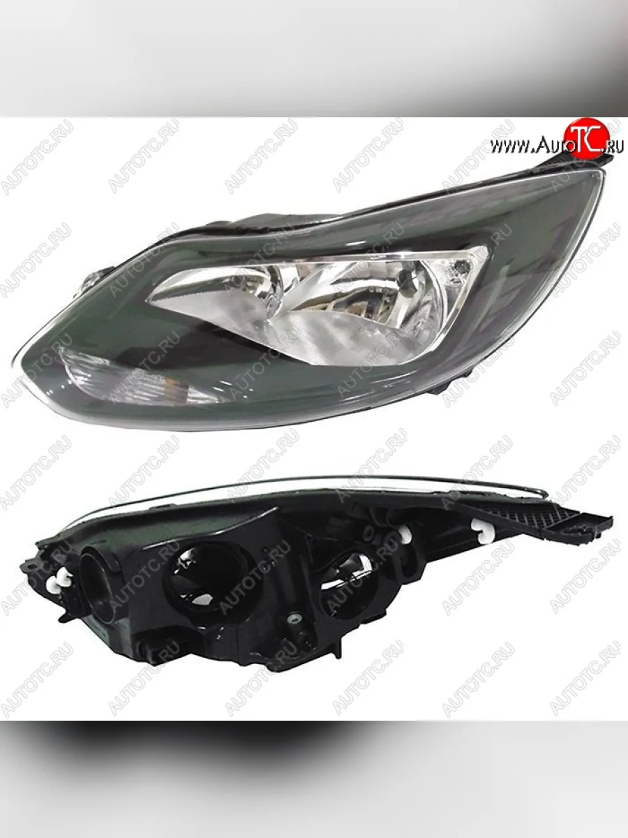 Левая фара SAT (чёрная) Ford Focus 3 универсал дорестайлинг (2010-2015)  в Самаре Самарской области