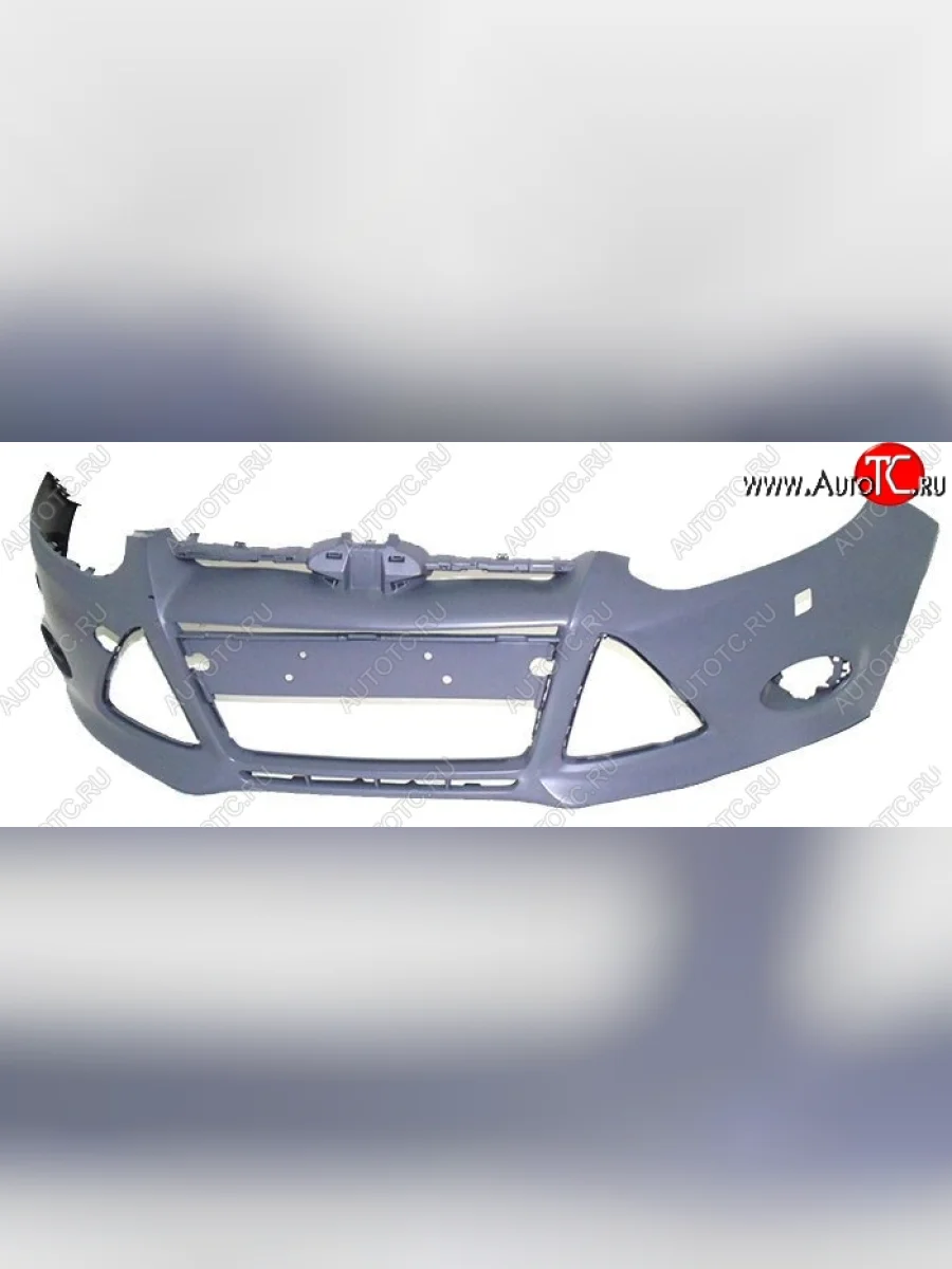 Передний бампер стандартный SAT (под омыватели фар) Ford Focus 3 универсал дорестайлинг (2010-2015) (Неокрашенный)  в Керчи Республика Крым