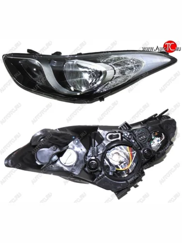 Левая фара SAT Hyundai Elantra MD дорестайлинг (2010-2013)