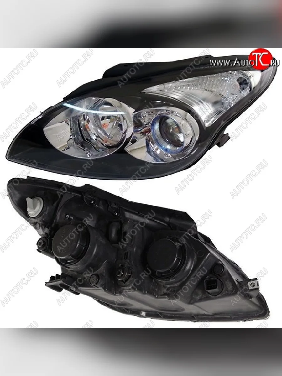 Левая фара SAT (чёрная) Hyundai I30 FD универсал рестайлинг (2010-2012)  в Самаре Самарской области