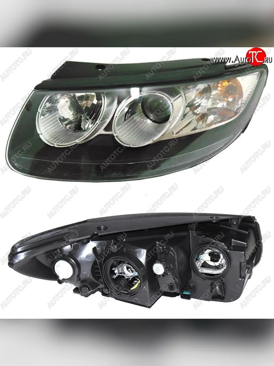 Левая фара SAT (с электрокорректором) Hyundai Santa Fe CM рестайлинг (2009-2012)  в Перми Пермском крае
