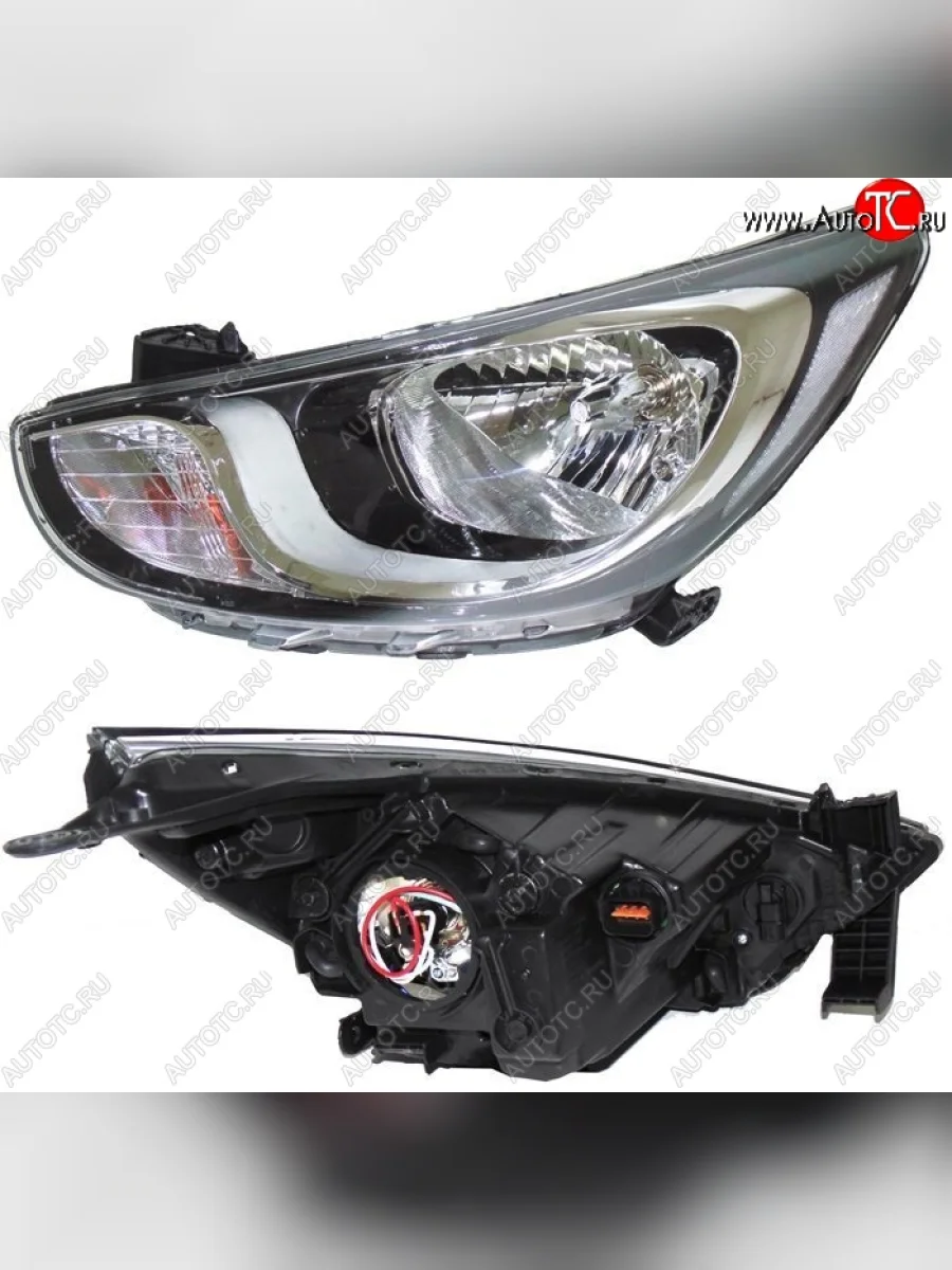 Левая фара SAT Hyundai Solaris RBr хэтчбэк дорестайлинг (2010-2014)  в Керчи Республика Крым