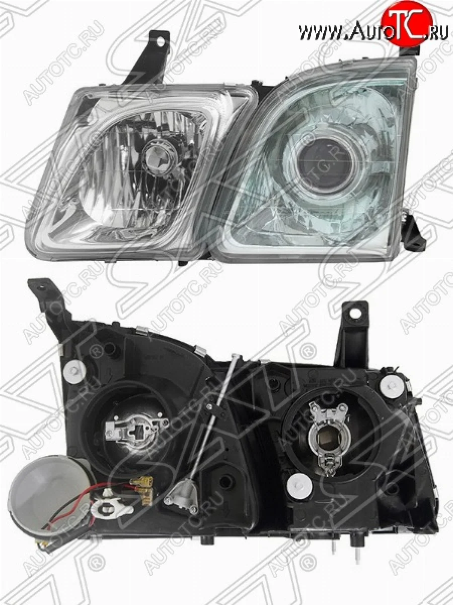 Левая фара SAT (под ксенон, зеленоватый оттенок) Lexus LX470 J100 дорестайлинг (1998-2002)  в Керчи Республика Крым