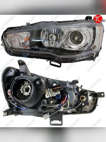 Левая фара SAT (под ксенон) Mitsubishi Lancer 10 CY хэтчбэк дорестайлинг (2007-2010)