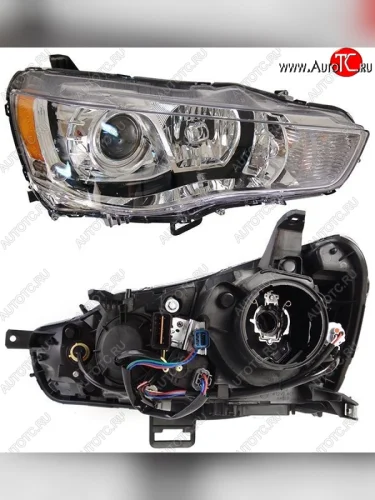 Левая фара SAT (под ксенон) Mitsubishi Outlander XL (CW)  рестайлинг (2010-2013)