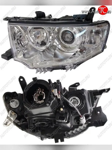 Левая фара SAT (под ксенон, с электрокорректором) Mitsubishi Pajero Sport PB дорестайлинг (2008-2013)