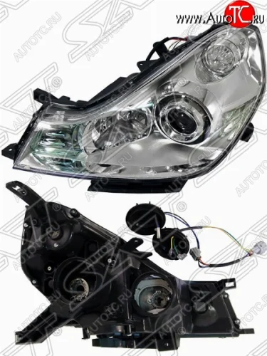 Левая фара SAT (линза) Nissan Wingroad  3 Y12 (2005-2018) 3-ое универсал