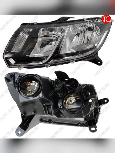 Левая передняя фара SAT Renault Logan 2 дорестайлинг (2014-2018)