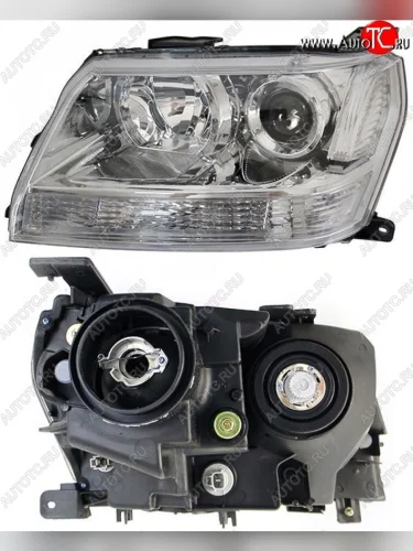 Левая фара SAT (галоген, ручная регулировка, Евросвет) Suzuki Escudo ( 5,  3) (2006-2017) дв. дорестайлинг, дорестайлинг, 1-ый рестайлинг, 2-ой рестайлинг