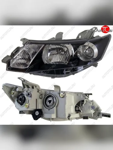 Левая фара SAT (чёрная) Toyota Allion T260 седан дорестайлинг (2007-2010)