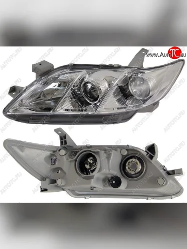 Левая фара SAT (белый габарит) Toyota Camry  XV40 (2006-2008) дорестайлинг