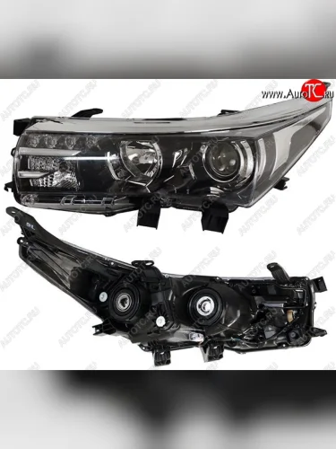 Левая фара SAT (диодная, линза) Toyota Corolla ( E170,  E180) (2012-2016) дорестайлинг