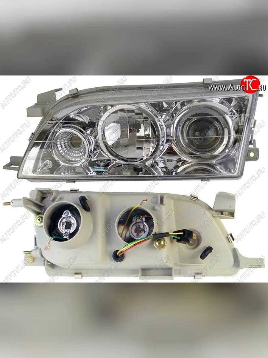 Левая фара SAT (хрусталь, линза) Toyota Corolla E100 седан (1991-2002)  в Самаре Самарской области