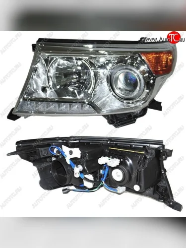 Левая фара SAT (под ксенон, с электорокорректором) Toyota Land Cruiser 200 1-ый рестайлинг (2012-2015)