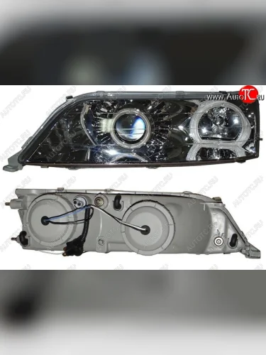 Левая фара SAT (линза, диод, Евросвет)) Toyota Mark 2  X100 (1996-2000) седан