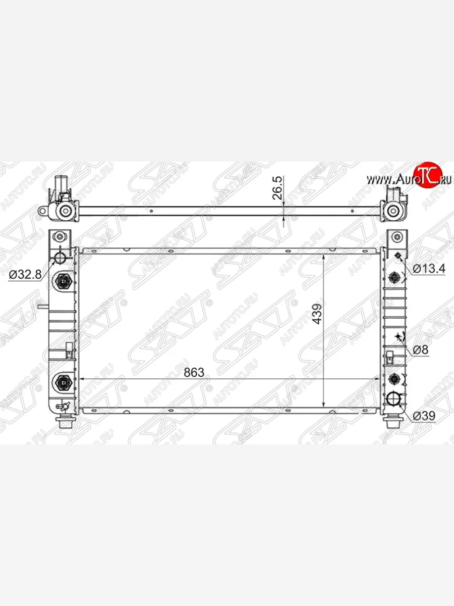 Радиатор двигателя SAT Chevrolet Avalanche GMT800 пикап (2001-2006)  в Керчи Республика Крым