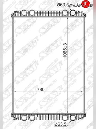 Радиатор SAT (пластинчатый, МКПП) Freightliner Century (1995-2010)