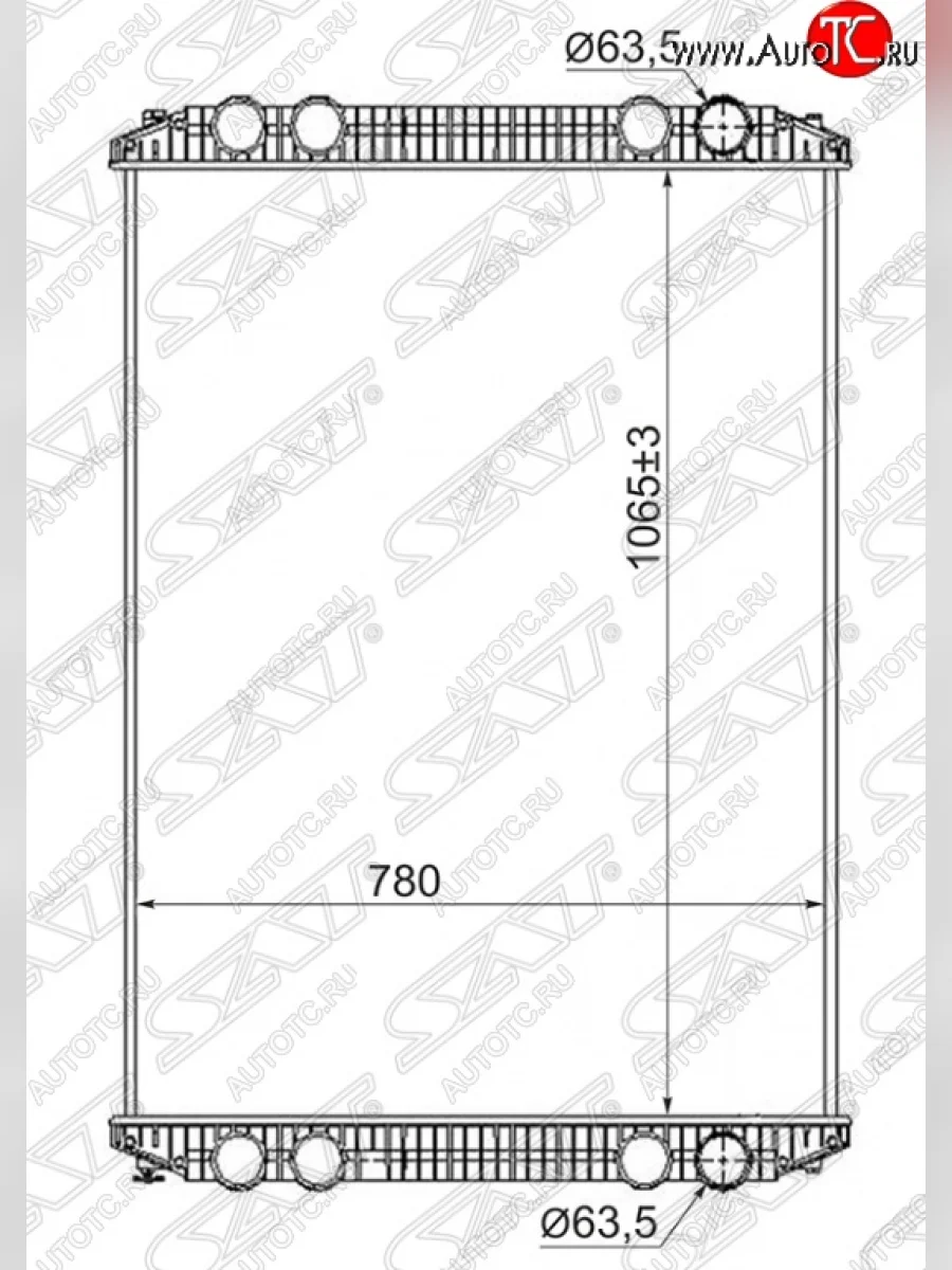 Радиатор SAT (пластинчатый, МКПП) Freightliner Columbia (2000-2025)  в Керчи Республика Крым