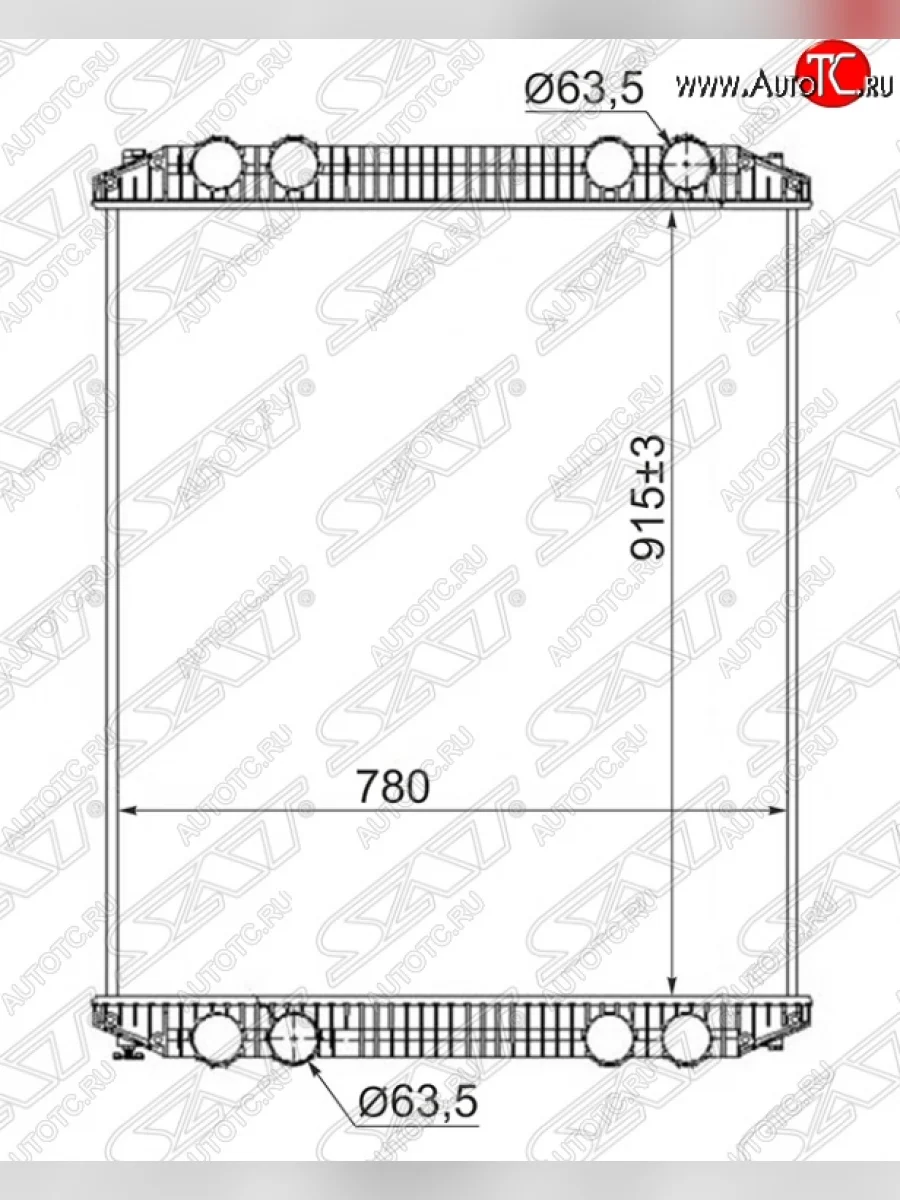 Радиатор SAT (пластинчатый, МКПП) Freightliner Century (1995-2010)  в Перми Пермском крае