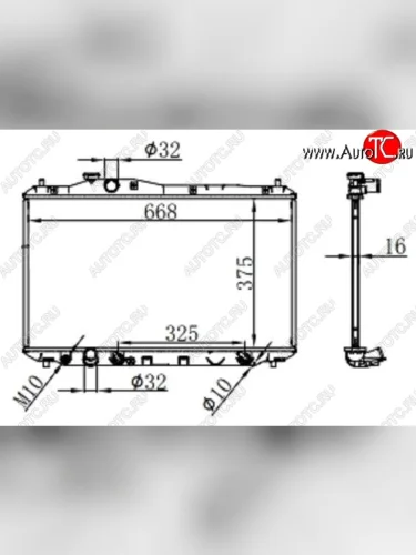Радиатор SAT (пластинчатый) Honda Civic FK2 хэтчбэк 5 дв. (2011-2016)