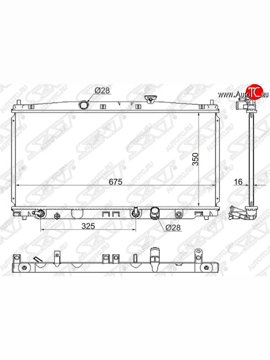 Радиатор SAT (пластинчатый) Honda Insight ZE2 хэтчбэк 5 дв. дорестайлинг (2009-2011)  в Керчи Республика Крым