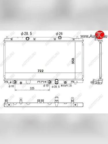 Радиатор SAT (пластинчатый, GB# 08-/L15A) Honda Freed  GP3,GB3,GB4 - Freed Spike  1