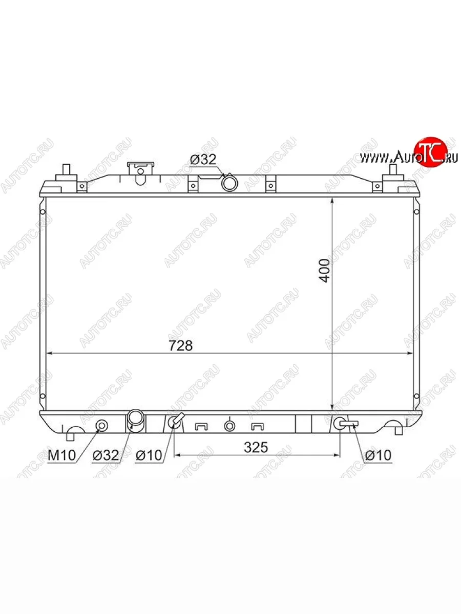 Радиатор SAT (пластинчатый, RN6) Honda Stream 2 RN6,RN7, RN8, RN9 дорестайлинг (2006-2009)  в Перми Пермском крае