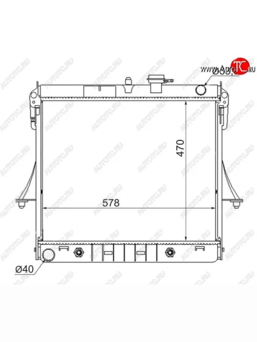 Радиатор SAT (пластинчатый) HUMMER H3 (2005-2010)