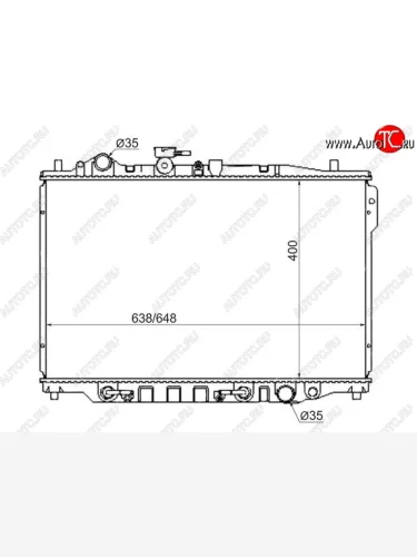 Радиатор SAT (пластинчатый, 1.8/2.2) Mazda 626 GD седан (1987-1992)