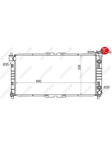 Радиатор SAT (пластинчатый, 1.8/2.0) Mazda Capella GF дорестайлинг седан (1997-1999)