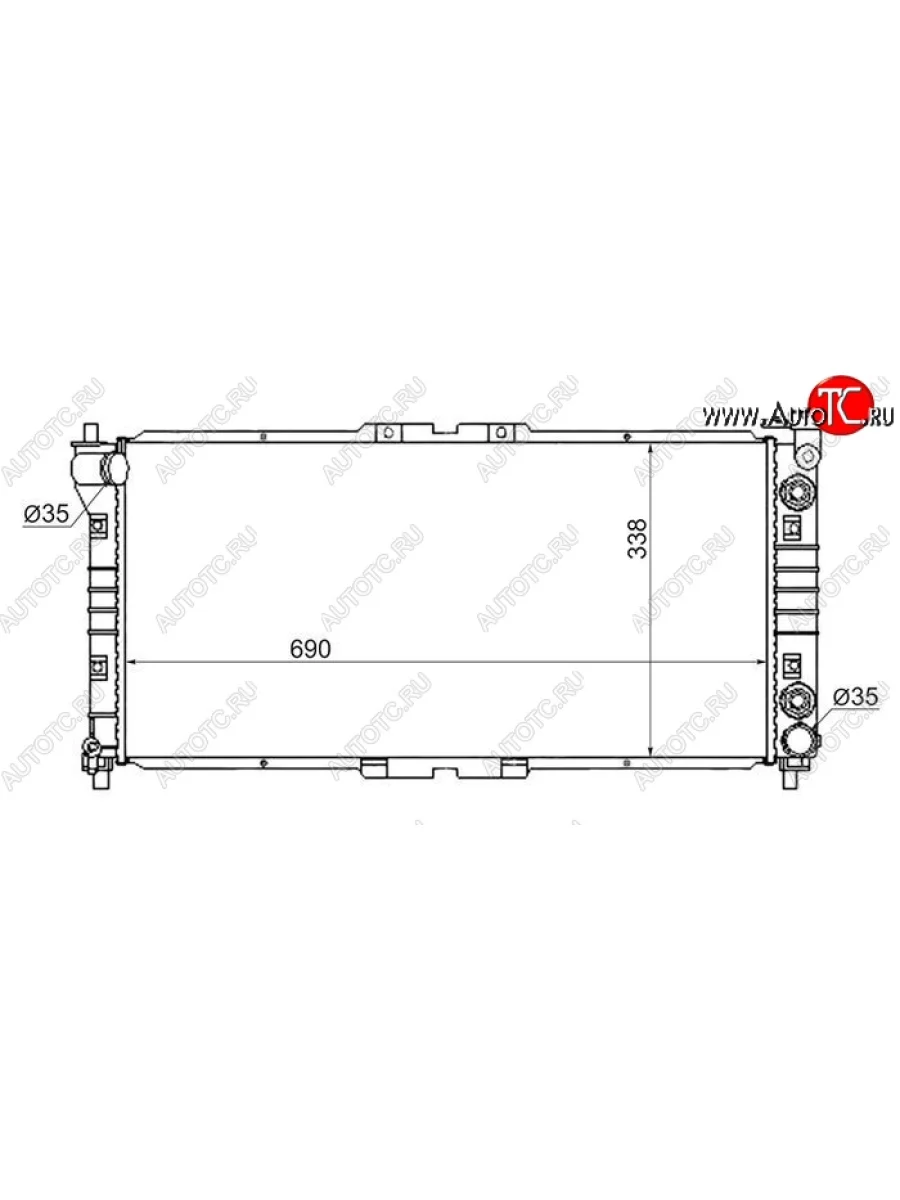 Радиатор SAT (пластинчатый, 1.8/2.0) Mazda Capella GF дорестайлинг седан (1997-1999)  с доставкой в г. Керчь