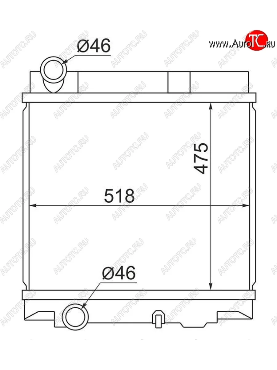 Радиатор SAT (пластинчатый) Mitsubishi Fuso Canter (2000-2007)  в Керчи Республика Крым