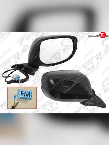 Боковое правое зеркало заднего вида SAT (3 контакта, регулировка) Honda Fit ( GE,  2) (2007-2012) дорестайлинг, GE 1-ый рестайлинг
