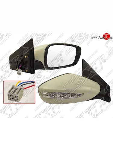 Боковое правое зеркало заднего вида SAT (указатель поворота, 5 контактов) Hyundai Sonata YF (2009-2014)