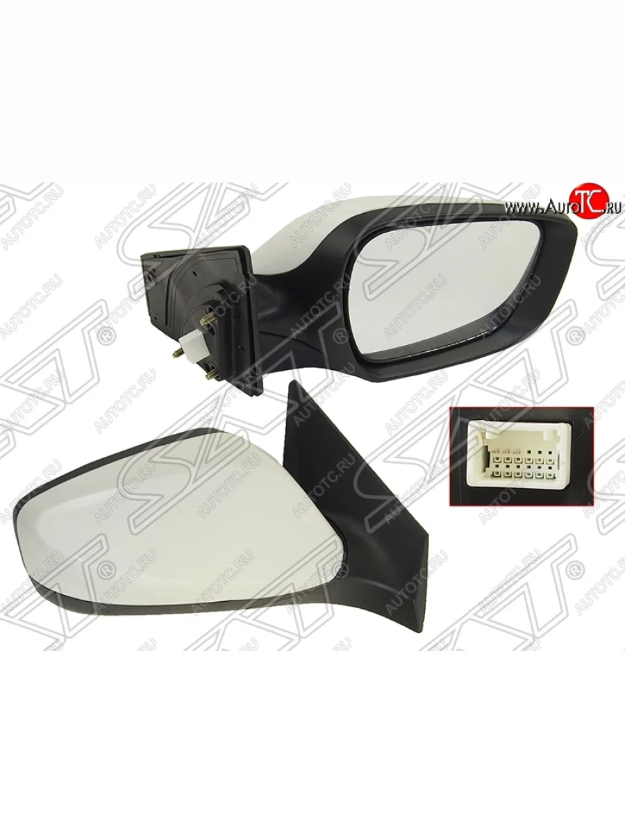 Боковое правое зеркало заднего вида SAT (3 контакта) Hyundai Elantra MD рестайлинг (2013-2016) (Неокрашенное)  в Перми Пермском крае