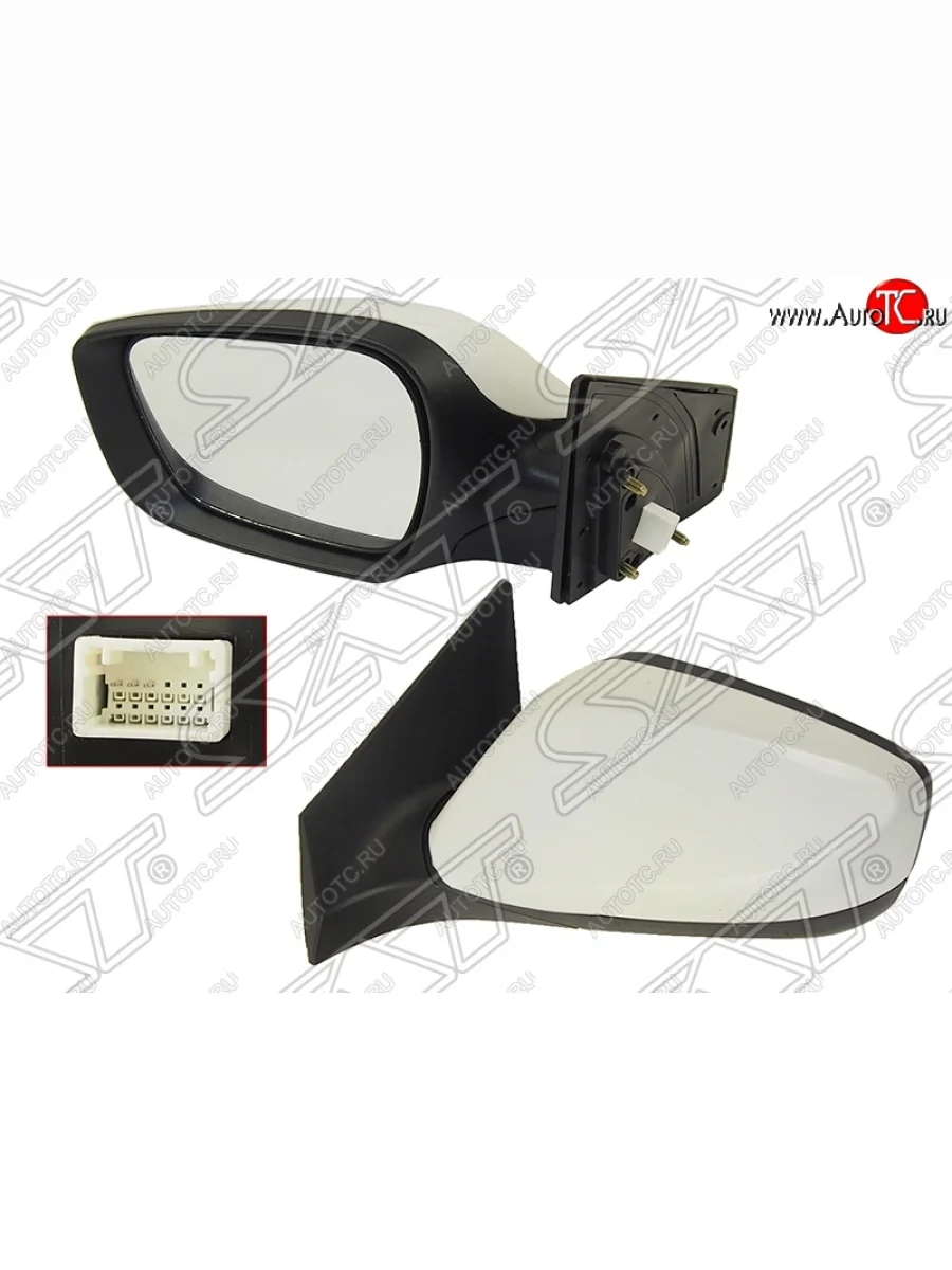 Боковое левое зеркало заднего вида SAT (3 контакта) Hyundai Elantra MD рестайлинг (2013-2016) (Неокрашенное)  в Перми Пермском крае