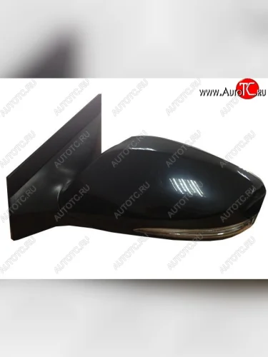 Боковое левое зеркало заднего вида SAT (обогрев, указатель поворота, 6 контактов). Hyundai Solaris RBr седан дорестайлинг (2010-2014)