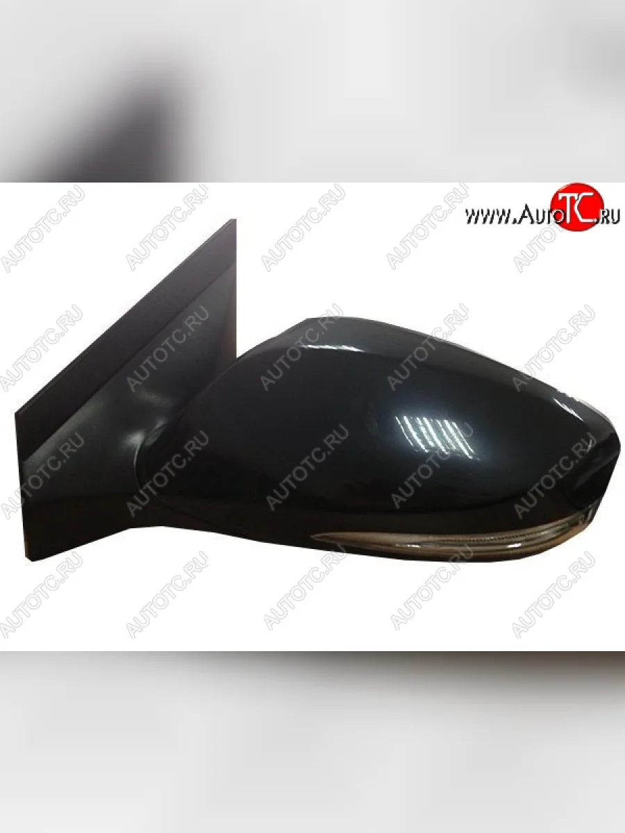 Боковое левое зеркало заднего вида SAT (обогрев, указатель поворота, 6 контактов). Hyundai Solaris RBr хэтчбэк рестайлинг (2014-2017) (Неокрашенное)  в Керчи Республика Крым