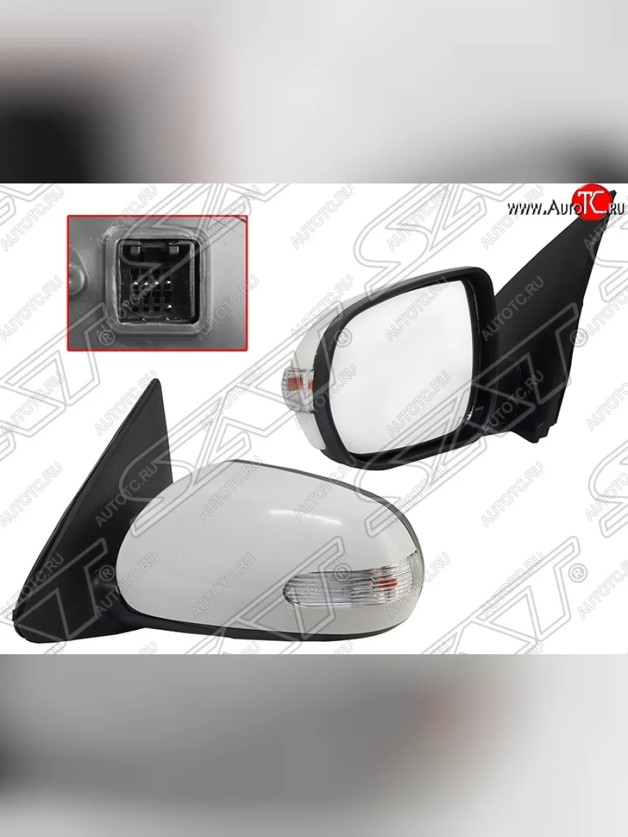 Боковое левое зеркало заднего вида SAT (левое, поворот, 5 контактов) KIA Cerato 2 TD седан (2008-2013) (Неокрашенное)  в Керчи Республика Крым