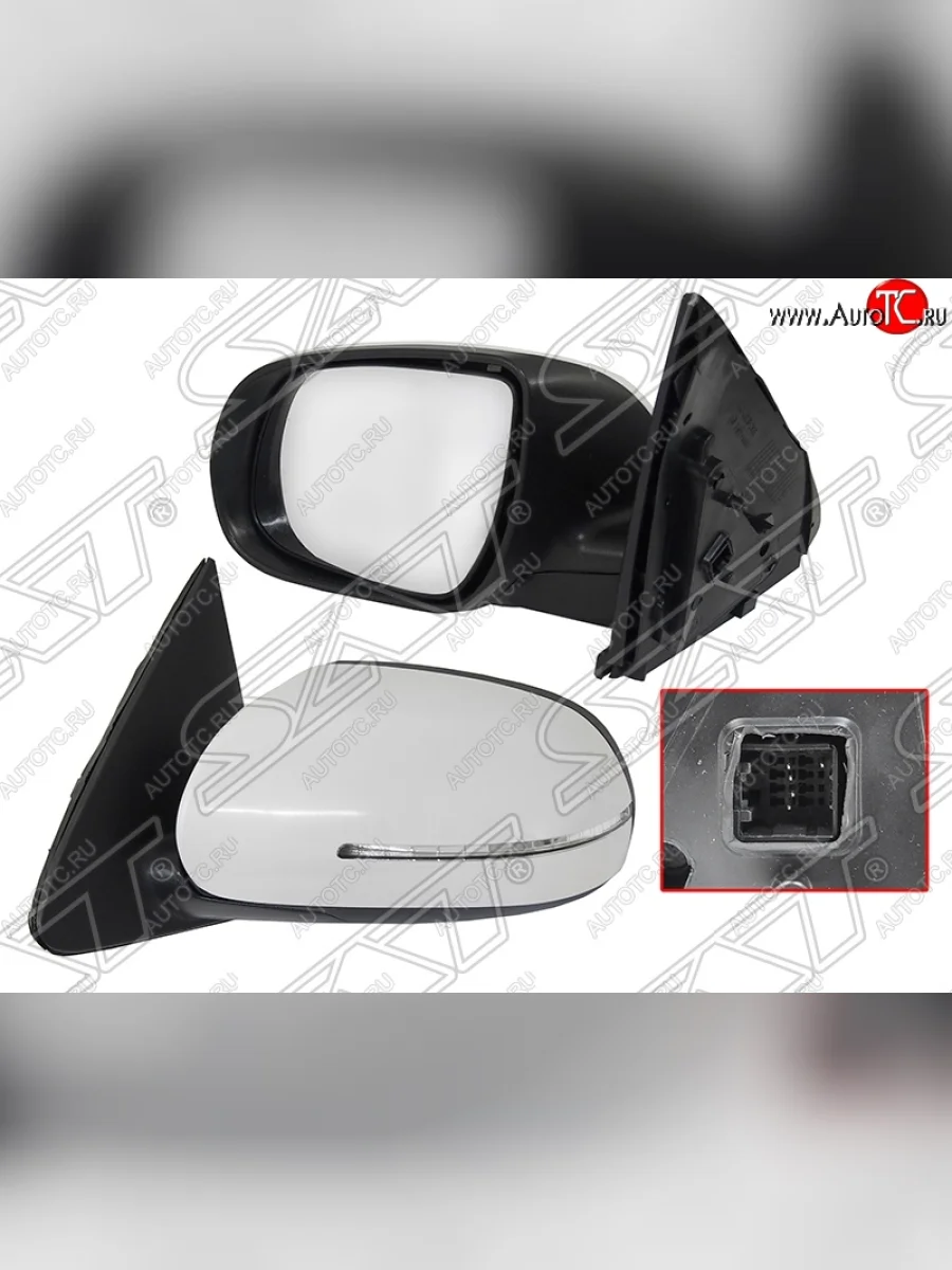 Боковое левое зеркало заднего вида (левое, поворот, 5 контактов) KIA Forte 1 TD хэтчбек 5 дв. (2008-2013) (Неокрашенное)  в Керчи Республика Крым