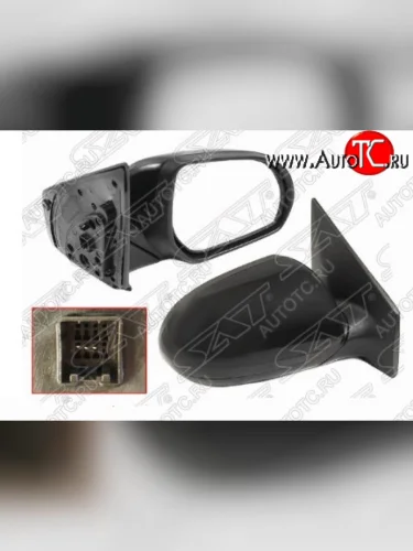 Правое боковое зеркало заднего вида SAT (3 контакта, без обогрева) KIA Rio 3 QB дорестайлинг седан (2011-2015)