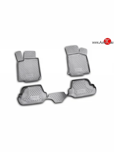 Коврик в багажник Element 4 шт. (полиуретан) (Серые) Skoda Octavia ( Tour A4 1U5,  Tour A4 1U2) (1996-2000) универсал дорестайлинг, лифтбэк дорестайлинг