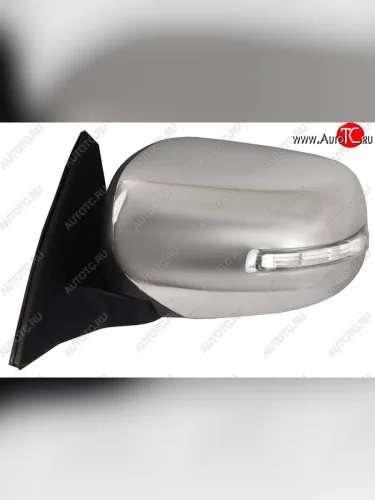 Боковое левое зеркало заднего вида SAT (складное, обогрев, поворотнико, 9 контактов) Mitsubishi Pajero Sport  PB (2008-2013) дорестайлинг