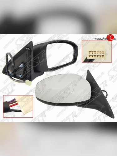 Боковое правое зеркало заднего вида SAT (обогрев, 5 контактов) Nissan Almera  3 G15 - Bluebird Sylphy  G11