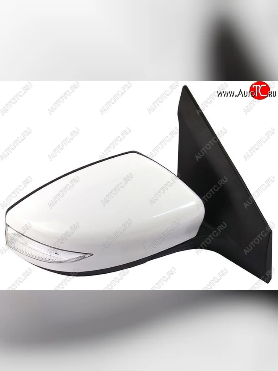 Боковое правое зеркало заднего вида SAT (складное, поворотник, обогрев, 9 контактов) Nissan Sentra 7 B17 седан (2014-2017) (Неокрашенное)  в Самаре Самарской области