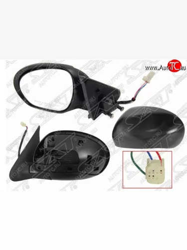 Боковое левое зеркало заднего вида SAT (3 контакта) Nissan Juke  1 YF15 (2010-2014) дорестайлинг