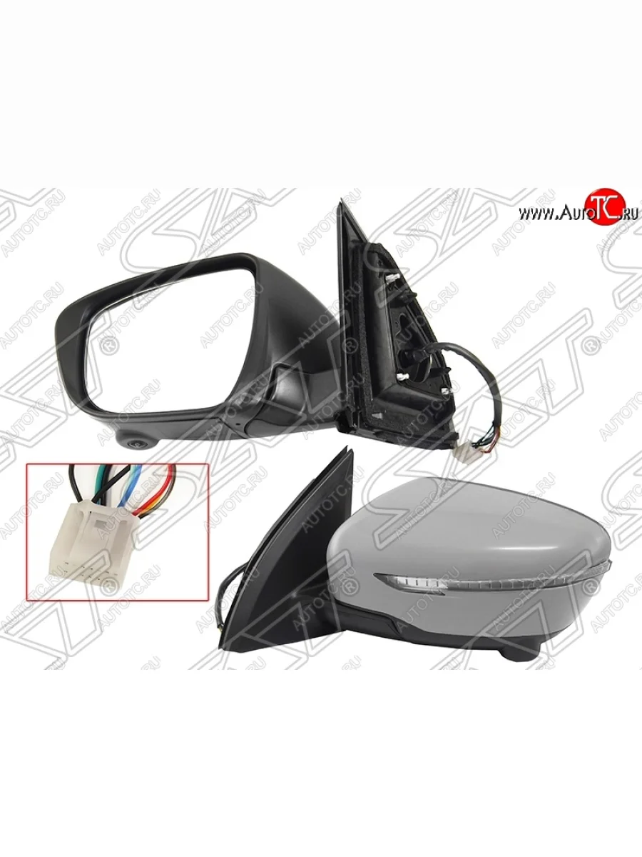 Боковое левое зеркало заднего вида SAT (11 контактов, камера)  Nissan Qashqai (2013-2022) 2 (Неокрашенное)  В Кинешме Ивановской области