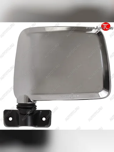 Боковое левое зеркало заднего вида SAT (механическое, хром) Nissan Patrol  4 (1987-1997) Y60