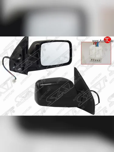 Боковое правое зеркало заднего вида SAT (3 контакта) Nissan X-trail  1 T30 (2000-2003) дорестайлинг